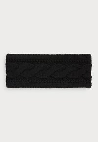 CABLE-KNIT HEADBAND - Cache-oreilles - black