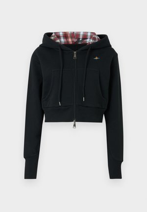 LEO - Tröja med dragkedja - black/red