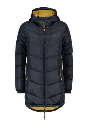 WARME MIT KAPUZE UND REISSVERSCHLUSSTASCHEN - Winter coat - blau