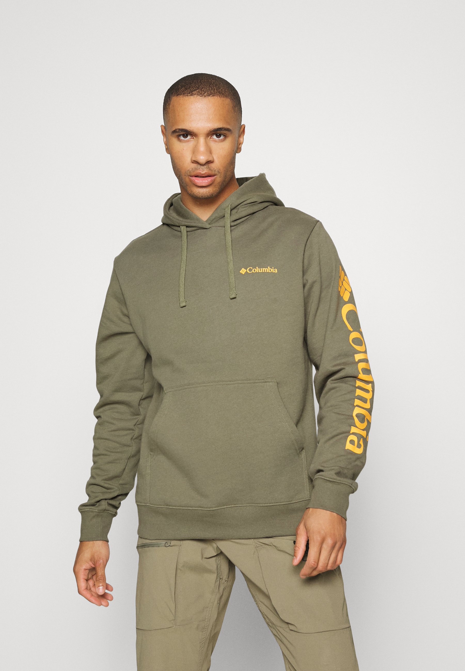 Columbia VIEWMONT™ II SLEEVE GRAPHIC HOODIE - Hoodie - stone green/dark  green - Zalando.de