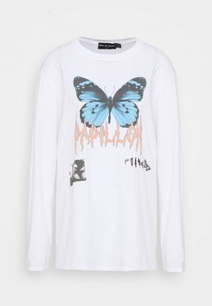 PAPILLON METAL TEE - Top s dlouhým rukávem - white