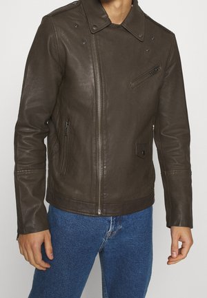 Lederjacke - dark brown