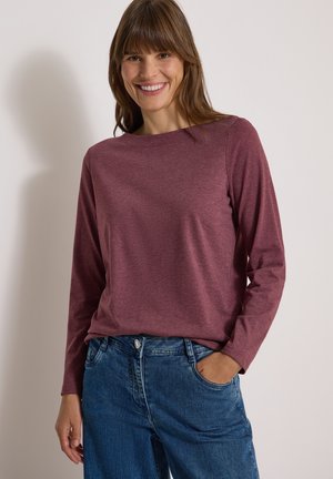 Cecil, LONG-SLEEVE SHIRT WITH A BOAT NECK - T-shirt à manches longues - red wine melange