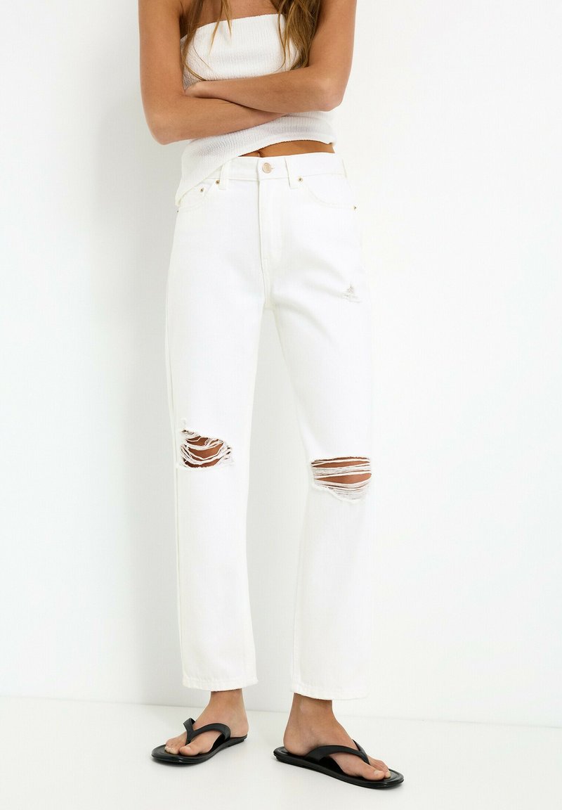 PULL&BEAR - Jean droit - white, Agrandir