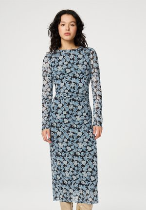 Freizeitkleid - black bright blue