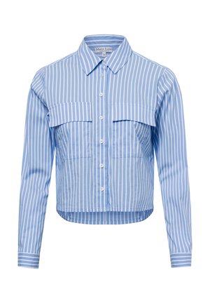 Button-down blouse - hellblau weiß