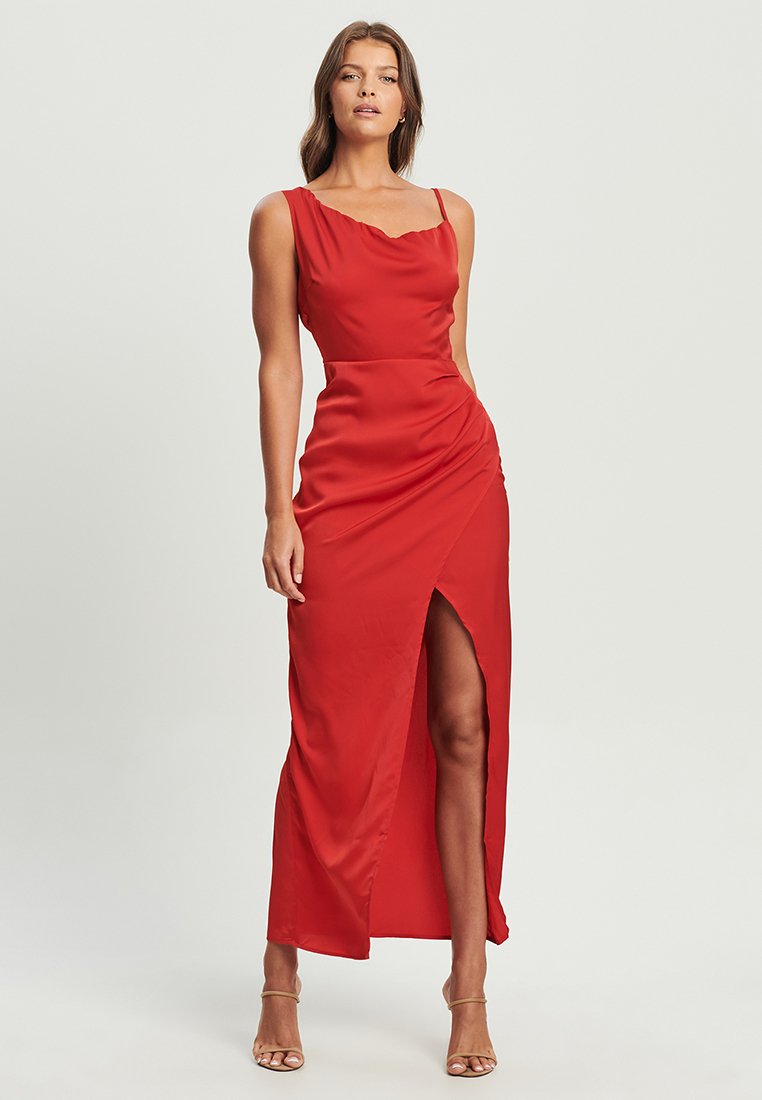 Tilly Maxi - Coral + Red