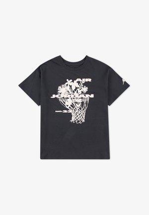 Jordan FLOWERS TEE - T-shirt estampada - off noir