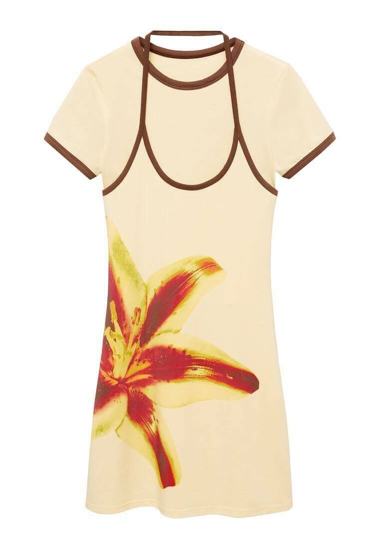Mango Jerseyjurk lichtgeel Mango Jerseyjurk lichtgeel