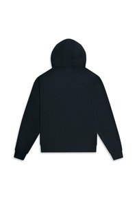 Felpa nera con cappuccio caratterizzata da un design semplice, maniche lunghe e un cappuccio ampio. Realizzata in tessuto morbido con una trama uniforme. Senza loghi visibili.