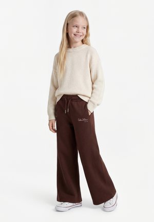 Calvin Klein Jeans SIGNATURE WIDE LEG PANT - Dresside alumine osa - legacy brown