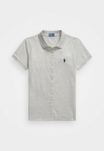 Polo Ralph Lauren BUTTONED PLACKET POLO SHIRT - Blusa com botões - andover heather