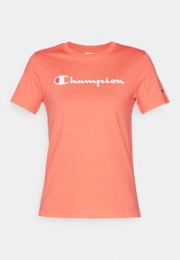 ICONS CREWNECK CONTRAST LOGO - Tričko s potlačou - coral