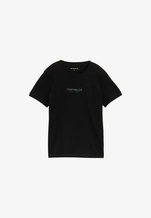 TOM TAILOR, MIT LOGO - T-shirt imprimé - deep black