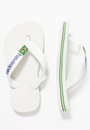 HAVAIANAS FLIP FLOP BRASIL LOGO - Tongs - white