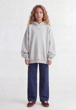 JJXX, HOODIE BACKPRINTET HOODIE GIRLS - Felpa con cappuccio - light grey melange