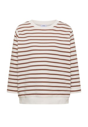 Cecil, 3/4-ARM SWEATSHIRT MIT RUNDHALS UND STREIFEN - Felpa - creamy mocha
