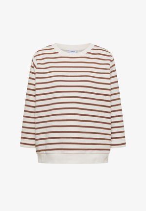Cecil, 3/4-ARM SWEATSHIRT MIT RUNDHALS UND STREIFEN - Sweatshirt - creamy mocha