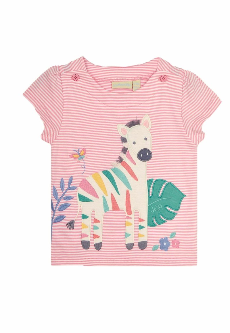 JoJo Maman Bébé APPLIQUE - REGULAR FIT - T-shirts print - rose pink zebra