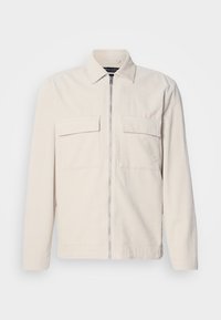 OVERSHIRT WITH BOWLING COLLAR FLAP AND SIDESEAM POCKET ZIPPER AT FRONT - Sommerjakke - gray