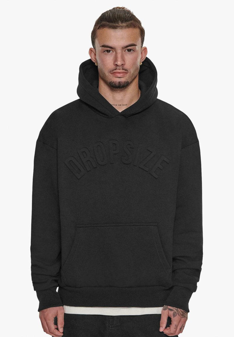 Dropsize HEAVY MID HD - Hoodie - black embossed/zwart - Zalando.nl