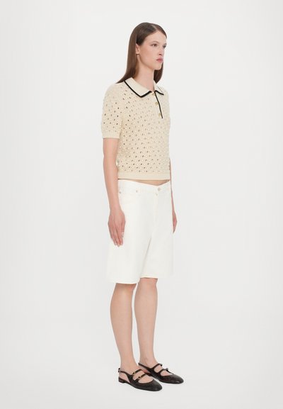 FRAME THE LEISURE - Jeansshorts - white