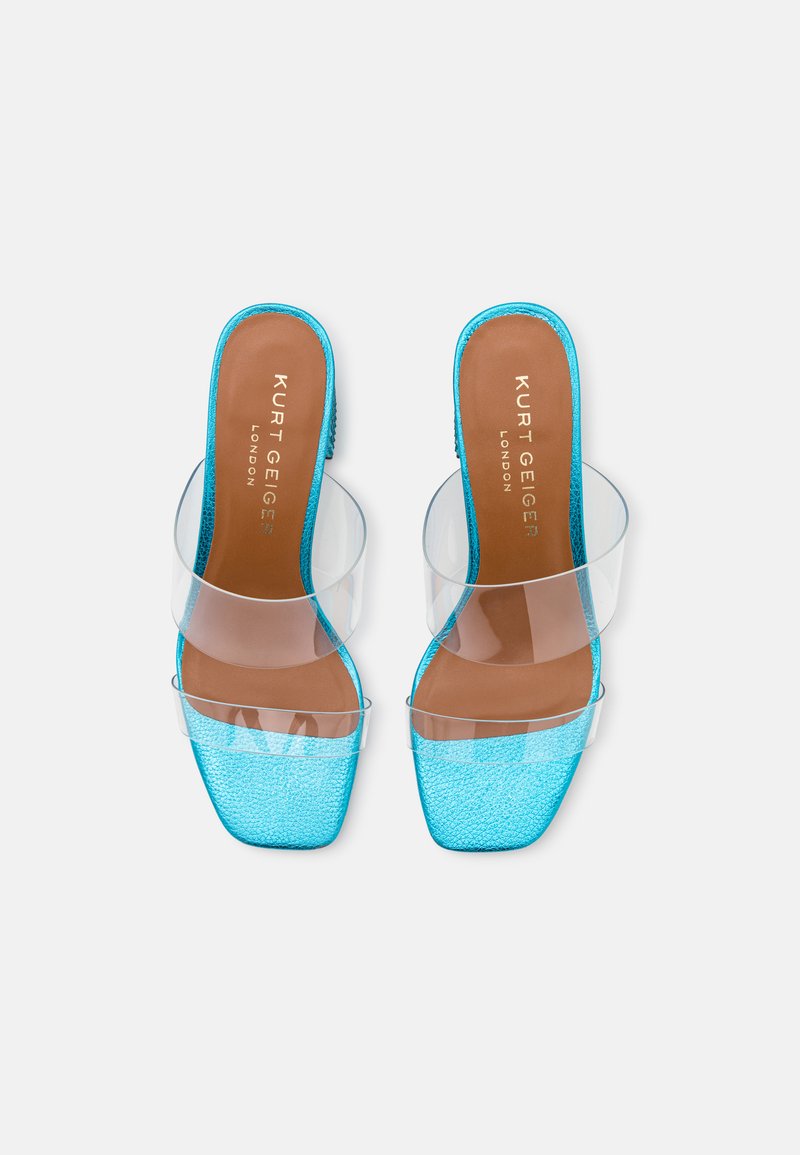 Damen Flache Pantoletten | Kurt Geiger London PARTY Pantolette hoch blue/blau - HA62475 Damen Flache Pantoletten | Kurt Geiger London PARTY Pantolette hoch blue/blau - HA62475