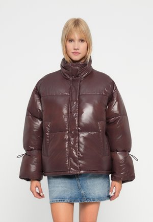 NMALLIE SHINY PUFFER - Vinterjakker - french roast