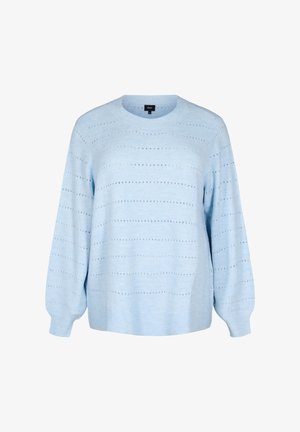 Zizzi, MIT RUNDHALS UND MUSTER - Džemper - cashmere blue mel