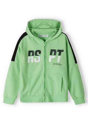 MINOTI ZIP THRU HOODIE WITH PRINT - Sweatjacke - neon green black