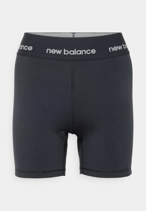 New Balance SLEEK HIGH RISE BIKER - Pantalón corto de deporte - black