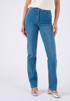 DROIT PERFECT FIT BY - Jeans Slim Fit - denim moyen