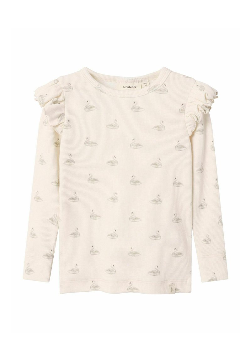 Lil' Atelier MIT SLIM FIT - T-shirt à manches longues - pastel parchment