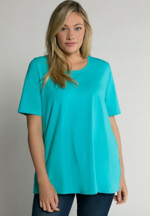 RUNDHALSAUSSCHNITT HALBARM - T-shirt basic - turquoise