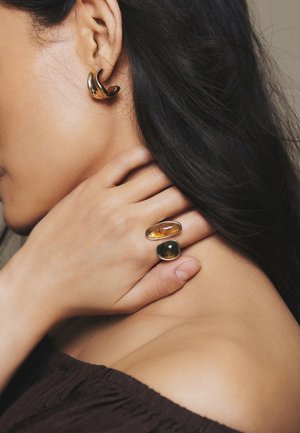 Next, RESIN STONE OPEN RING . - Ring - gold-coloured tone