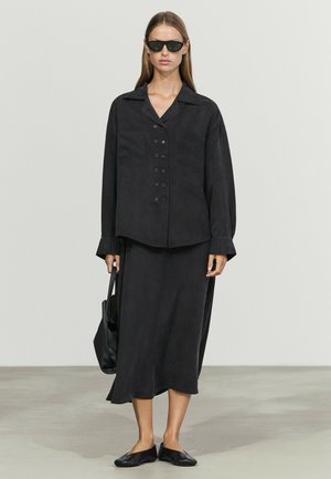 Massimo Dutti, FLUID DOUBLE-BREASTED SHIRT - Overhemdblouse - dark grey