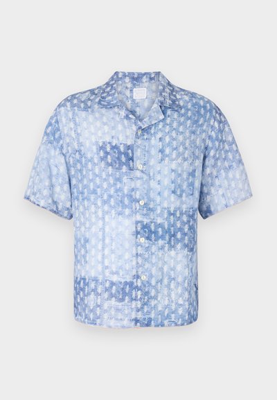 120% Lino SHORT SLEEVE  REGULAR FIT MEN SHIRT - Camisa - washed blue