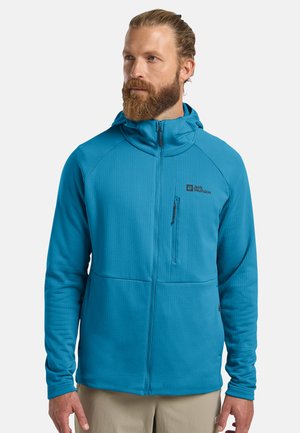 KOLBENBERG HOODED - Fleece jacket - aurora blue