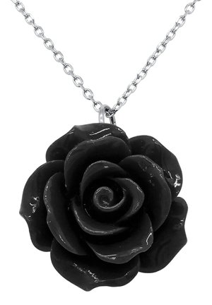 ROMANTIQUE NECKLACE WITH PENDANT FINE SILVER 925/1000 - Collier - noir