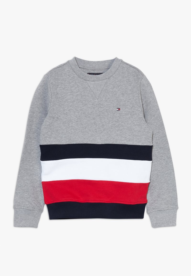 Tommy Hilfiger GLOBAL STRIPE COLORBLOCK - Felpa - grey