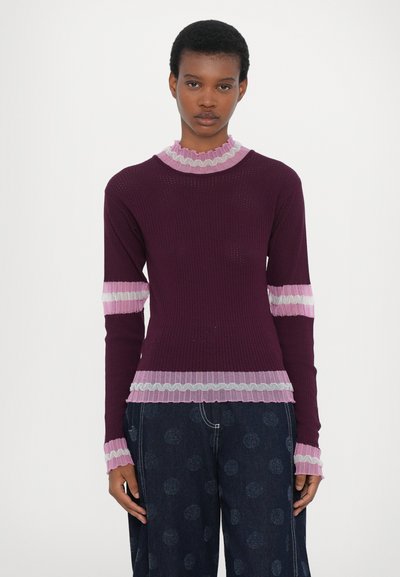 Henrik Vibskov POST PANTS - Wide leg - dark blue