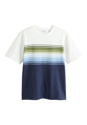 Next, REGULAR FIT - OMBRE BLOCK T-SHIRT  . - T-shirt con stampa - blue