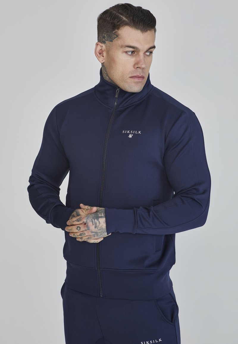 SIKSILK ESSENTIALS - Felpa con zip - navy