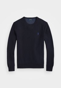 KNIT COTTON CREWNECK SWEATER - Pullover - navy heather