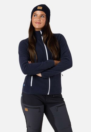 STRYN - Fleecejakke - dk navy/white