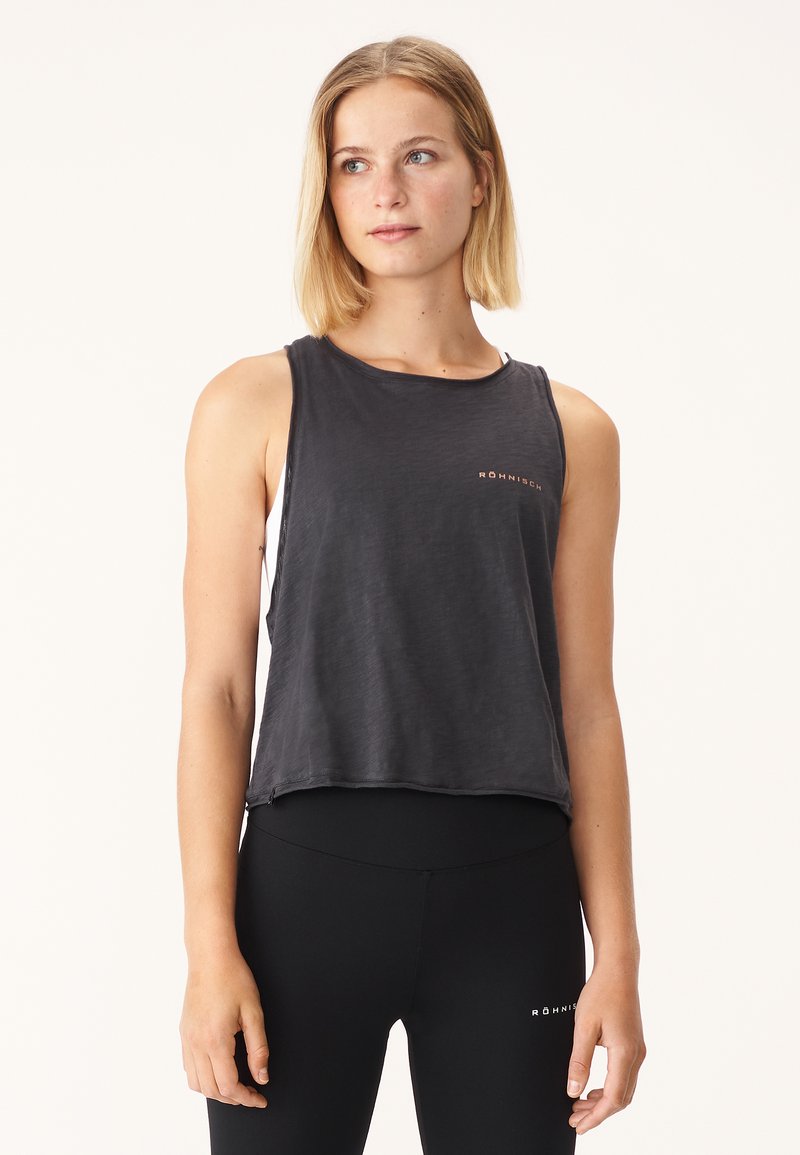 Damen Sportbekleidung | Röhnisch SLUB LOOSE SINGLET Top obsidian black/schwarz - CU47547 Damen Sportbekleidung | Röhnisch SLUB LOOSE SINGLET Top obsidian black/schwarz - CU47547