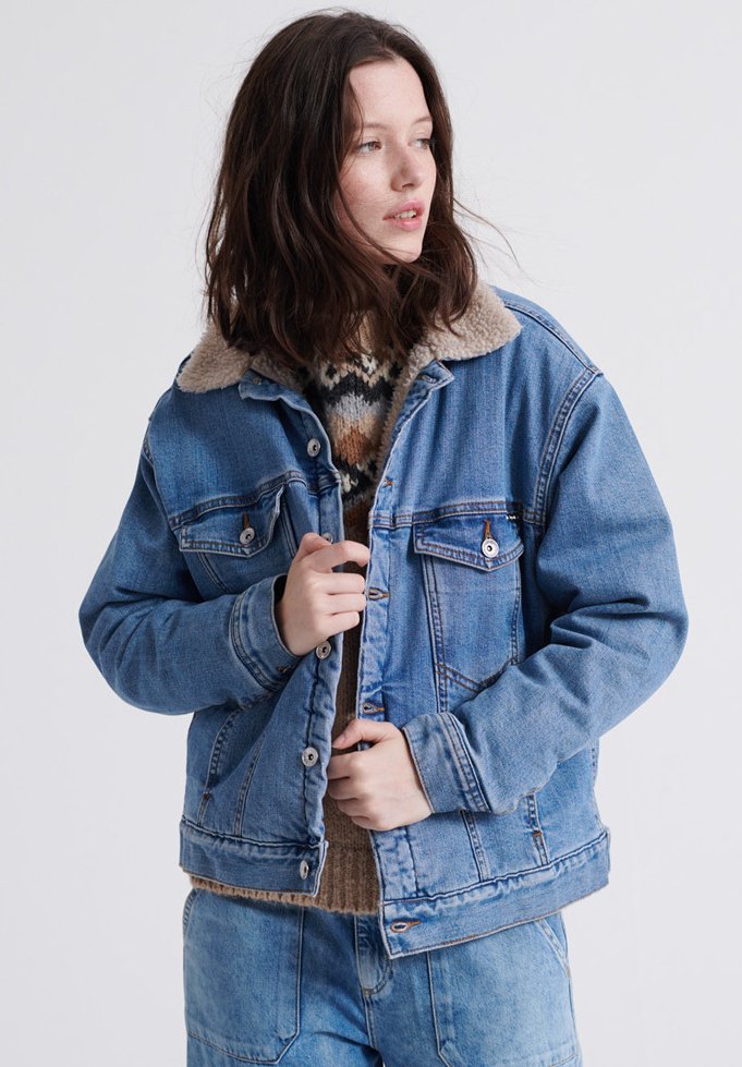 superdry longline denim jacket