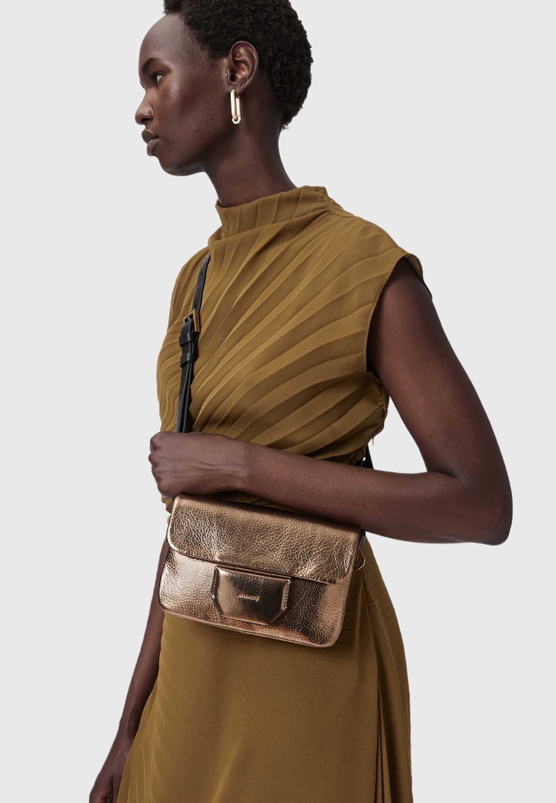 AllSaints JUPITER XBODY - Cross body bag - warm brass/bronze