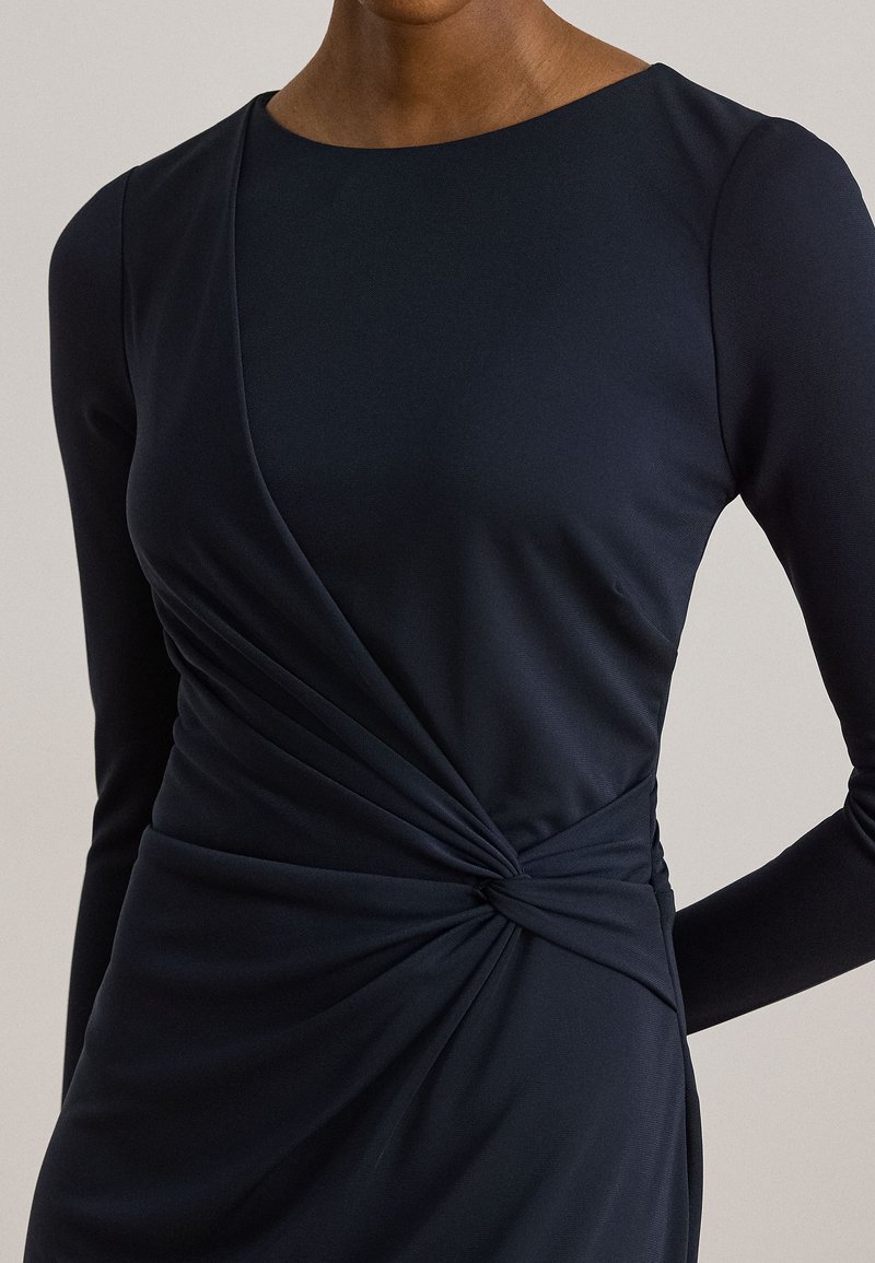 ralph lauren twisted knot jersey dress Lauren TWIST-FRONT BOATNECK - Jersey dress L19138