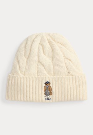 Polo Ralph Lauren POLO BEAR CABLE WOOL BLEND BEANIE - Pletena kapa - cream
